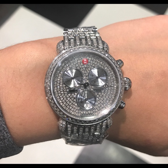 Michele CSX 36 ultimate pavé diamond watch - Picture 4 of 4